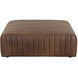 Lewin 17 inch Lucia Tobacco Leather Ottoman